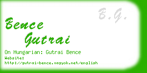 bence gutrai business card